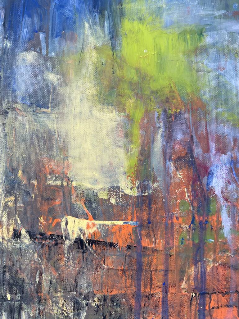 Original Abstract Expressionism Landscape Painting by Mariam Qureshi