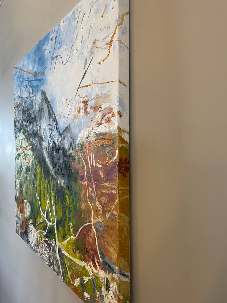 Original Abstract Expressionism Nature Painting by Mariam Qureshi