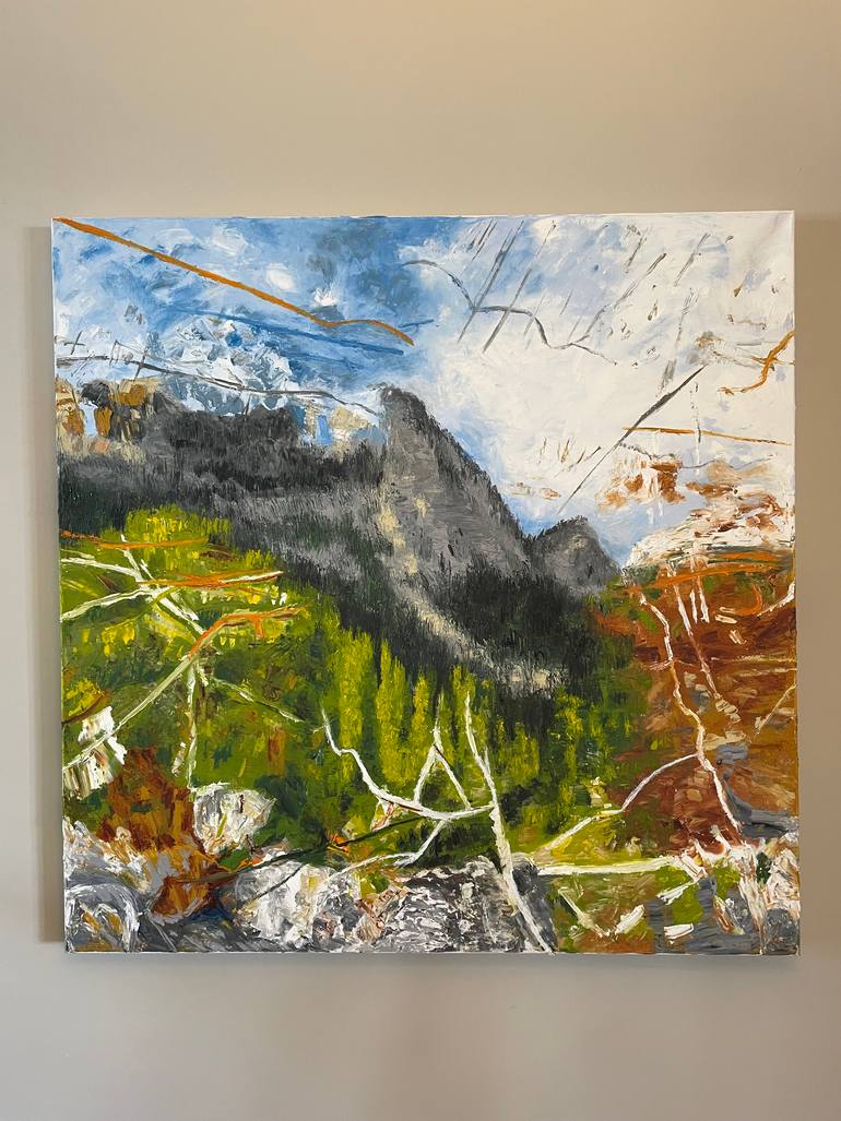 Original Abstract Expressionism Nature Painting by Mariam Qureshi