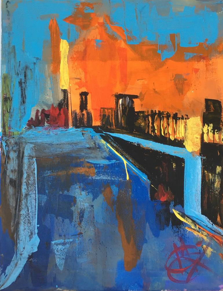 Print of Abstract Expressionism Architecture Paintings by Mariam Qureshi