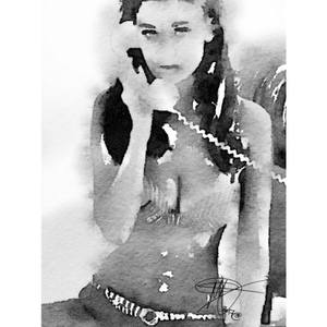 Collection Retro Vintage Looking drawings on paper