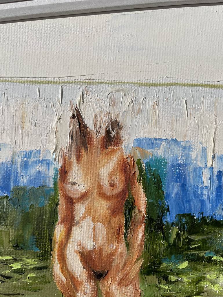 Original Abstract Expressionism Nude Painting by Mariam Qureshi