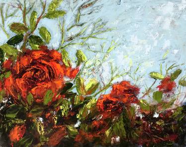 Red Roses, oil painting thumb