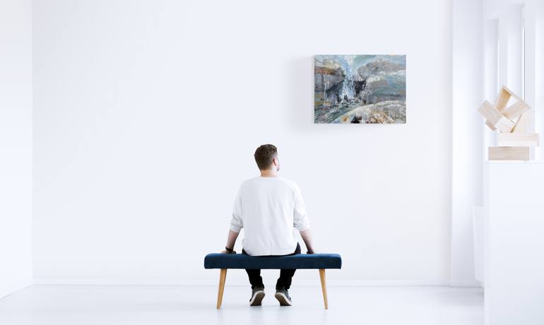 Original Abstract Expressionism Water Painting by Mariam Qureshi