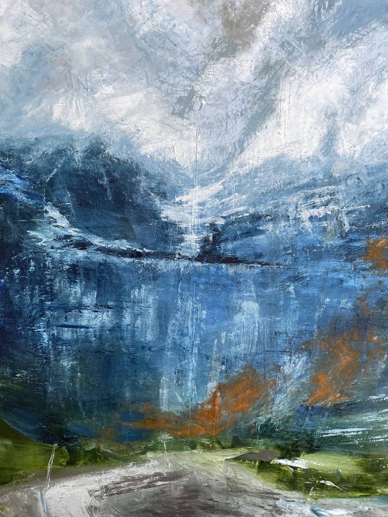 Original Abstract Expressionism Landscape Painting by Mariam Qureshi