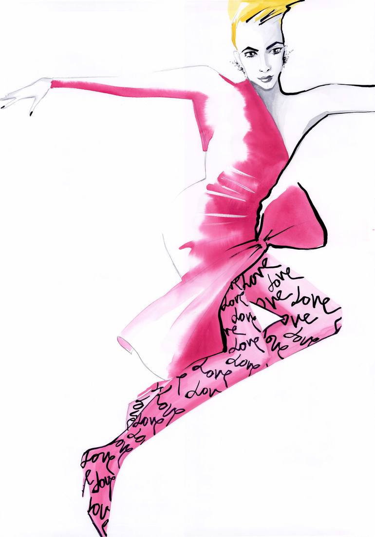 I Love You in a Pink Velvet Painting by Jayson Brunsdon | Saatchi Art