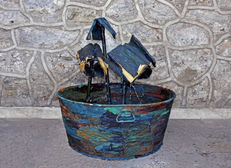 Original Conceptual Water Sculpture by Paola Dartigues