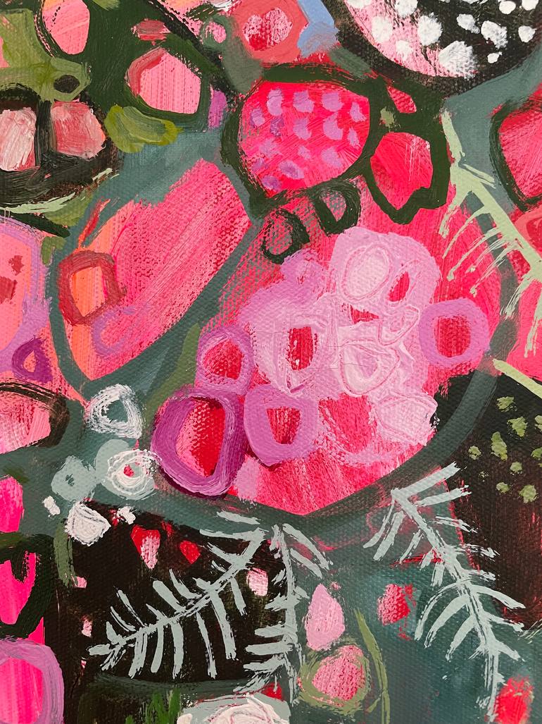 Original Abstract Botanic Painting by Elaine Kazimierczuk