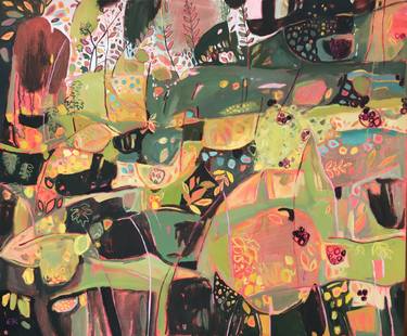 Saatchi Art Artist Elaine Kazimierczuk; Painting, “Autumn Hedgerow with Brambles” #art