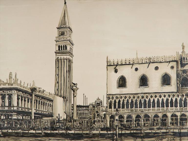 Original Fine Art Cities Painting by Mandii Pope