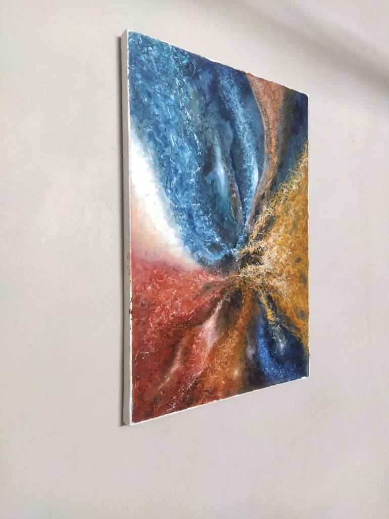 Original 'blue Red Yellow Color Colour'|'painting' Abstract Painting by jitender Dhir