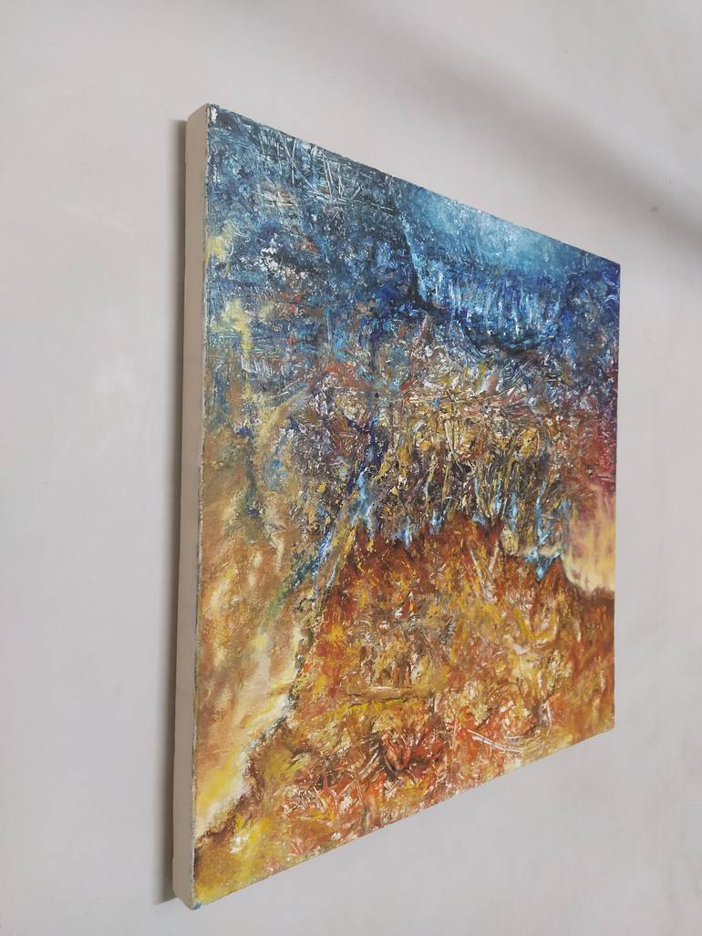 Original Abstract Expressionism Abstract Painting by Jitender Dhir