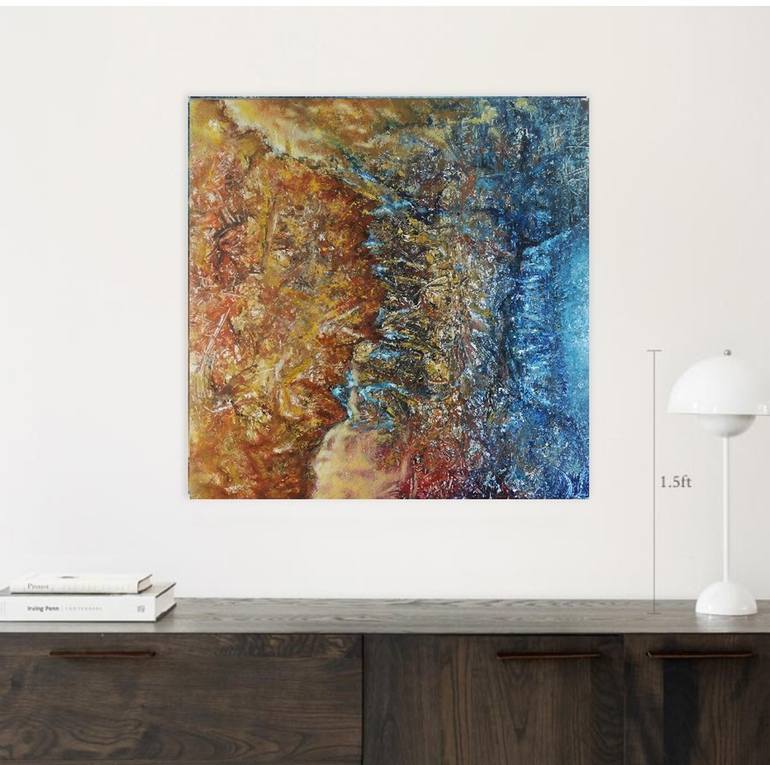 Original Abstract Expressionism Abstract Painting by Jitender Dhir