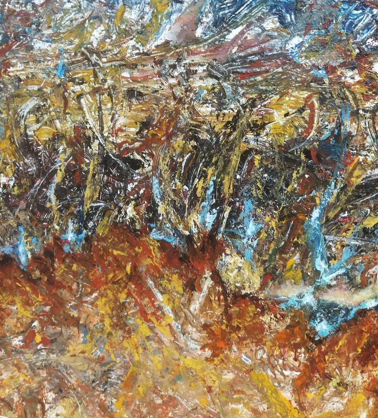 Original Abstract Expressionism Abstract Painting by Jitender Dhir