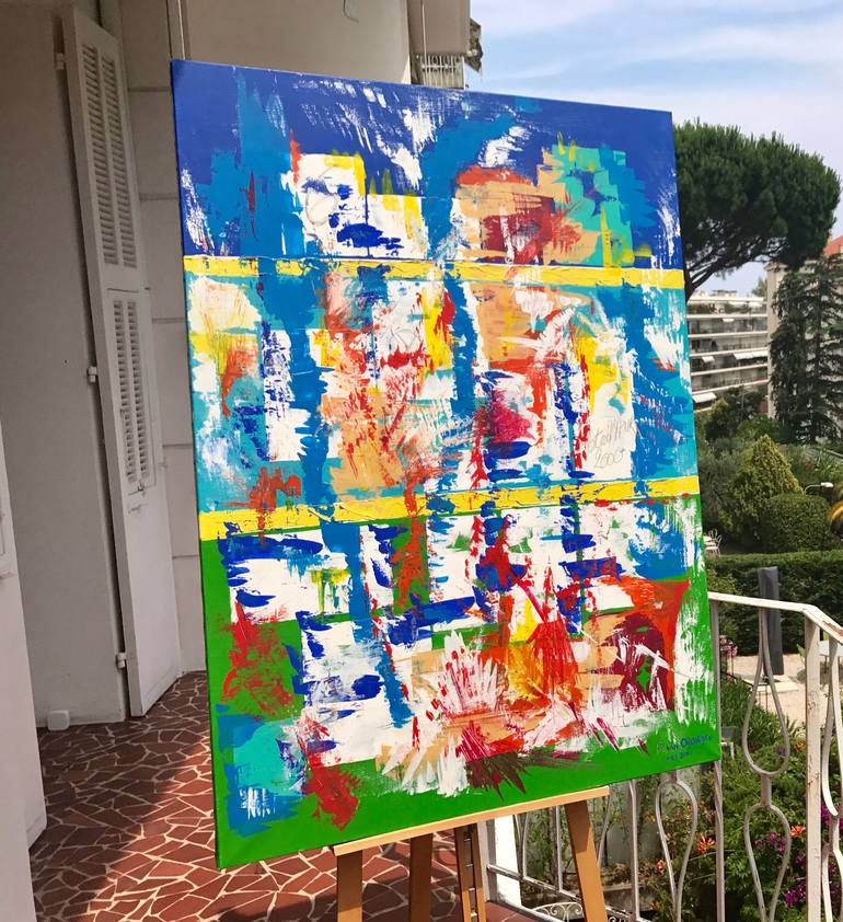 Original Abstract Painting by Bob Van Oijstaeijen