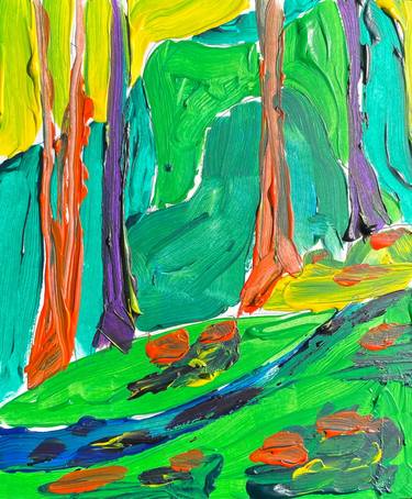 Original Abstract Expressionism Landscape Painting by Myles Hunt