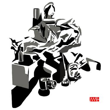 Original Black & White Still Life Digital by Myles Hunt