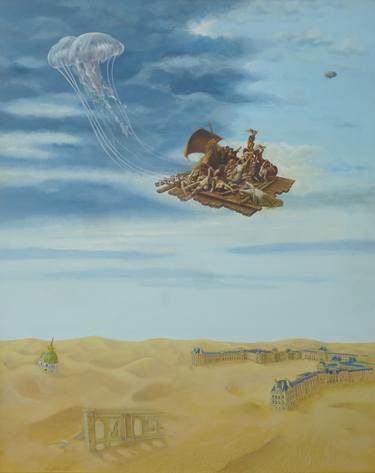 Original Surrealism Landscape Paintings by ROGER FOUCHER-LOTTIN