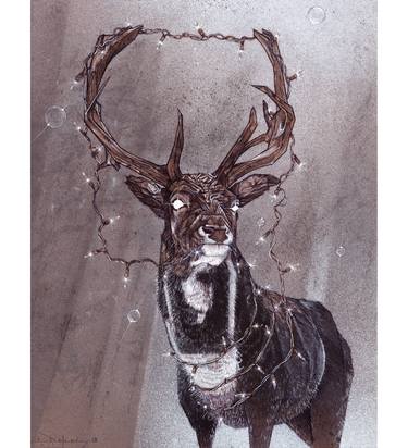 Original Conceptual Animal Mixed Media by Alex Dakos
