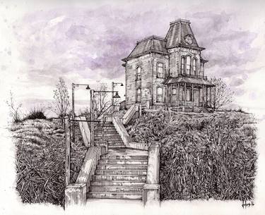 Original Realism Architecture Mixed Media by Alex Dakos
