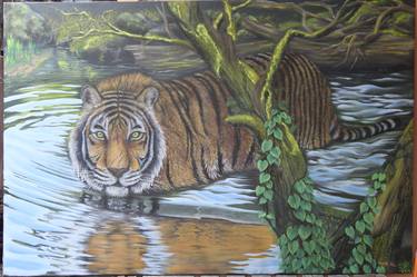 Original Realisme Animal Painting by Hendik Azharmoko