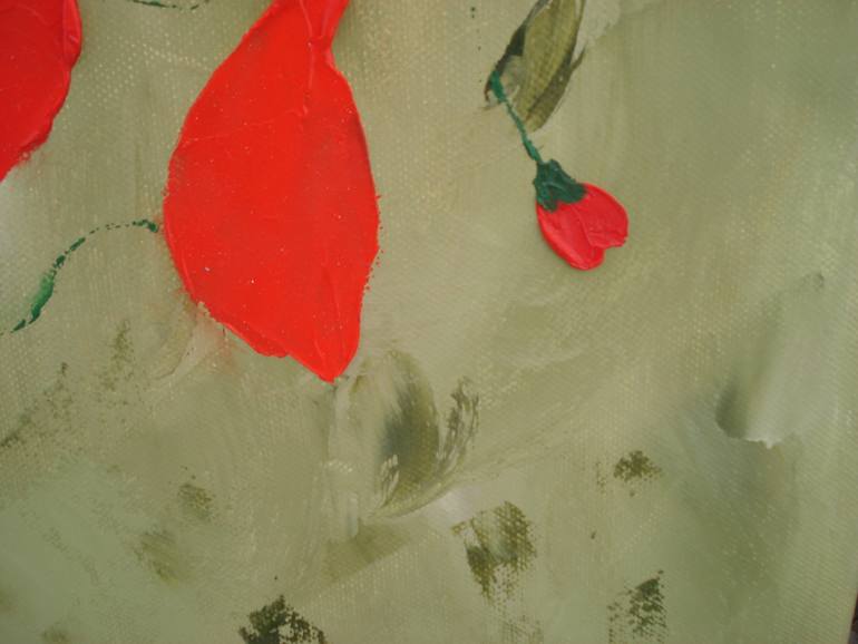 Original Abstract Expressionism Floral Painting by Claudia Blass