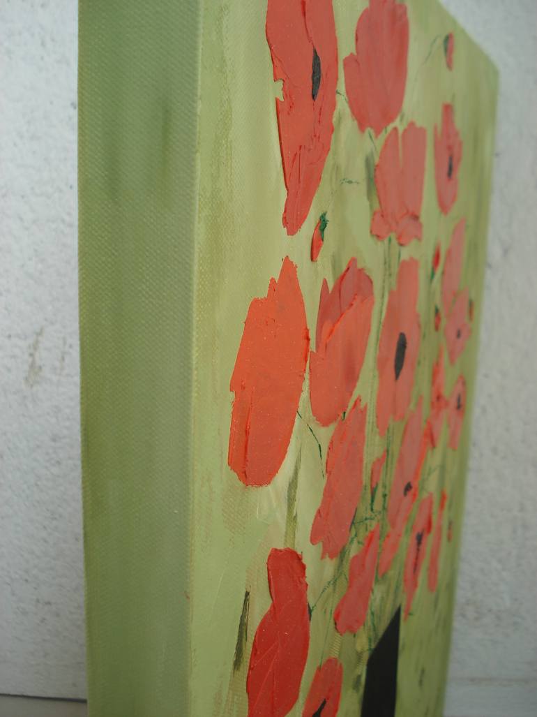 Original Abstract Expressionism Floral Painting by Claudia Blass