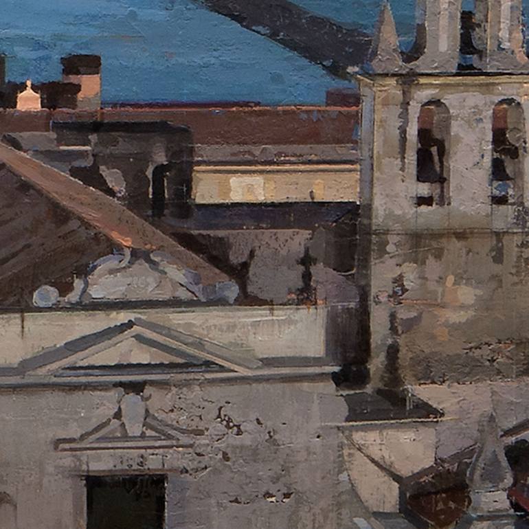 Original Figurative Cities Painting by Albert Vidal Moreno