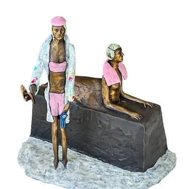 Original Figurative People Sculpture by Kerry Cannon