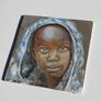 Tsholofelo is a common Setswana name and in English means hope.I am really enjoying painting these small portraits.I use to shy away from painting faces, feeling that it was to difficult ,but all this practice is giving me confidence to paint more.