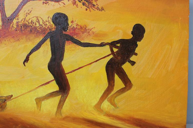 Original Figurative Children Painting by Roger Brown