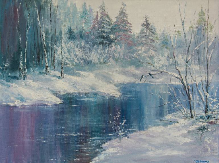 WINTER Painting by Galyna Shevchencko | Saatchi Art