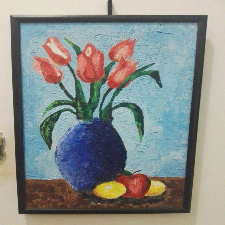 Original Impressionism Still Life Painting by Tuba Arshad