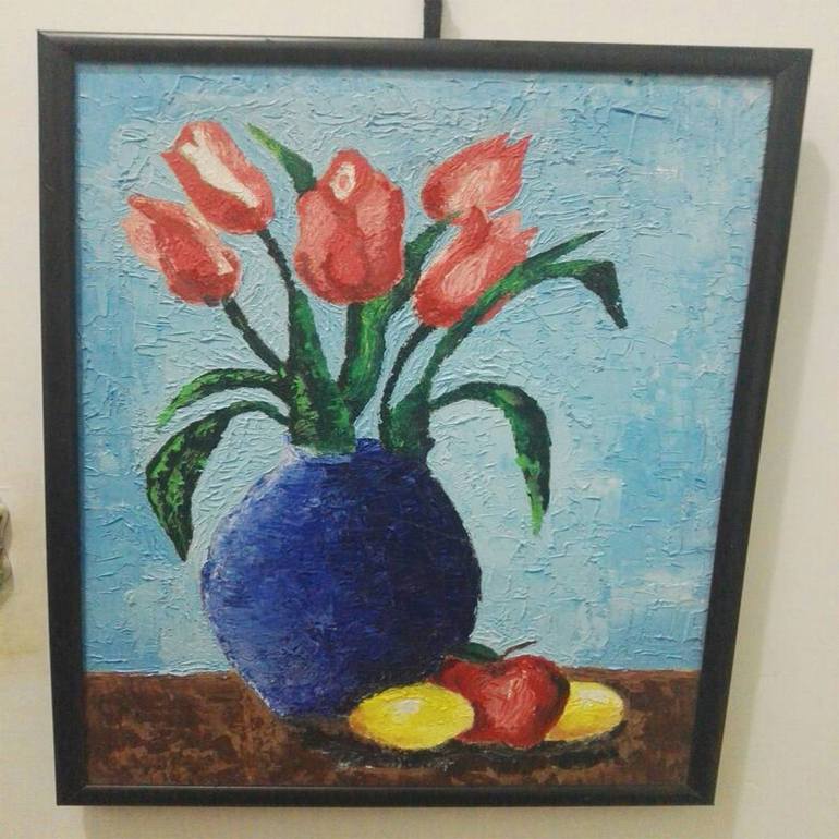 Original Impressionism Still Life Painting by Tuba Arshad