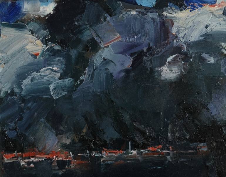 Original Expressionism Landscape Painting by Ros Dudchenko
