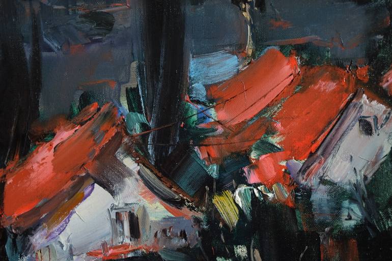 Original Expressionism Landscape Painting by Ros Dudchenko