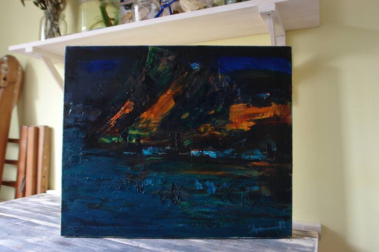 Original Abstract Expressionism Landscape Painting by Ros Dudchenko