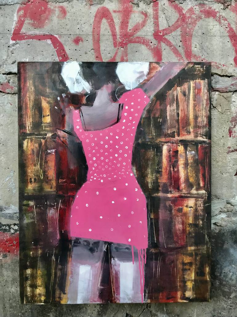 Original Pop Art Women Painting by Ros Dudchenko