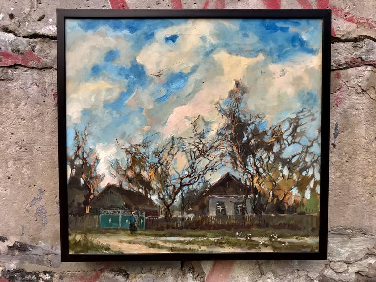 Original Expressionism Landscape Painting by Ros Dudchenko