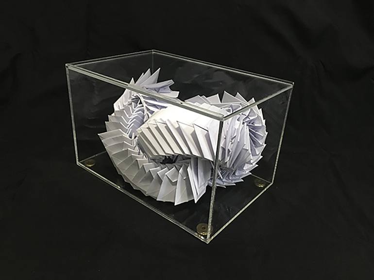 Original Minimalism Geometric Sculpture by Fiona Hueston
