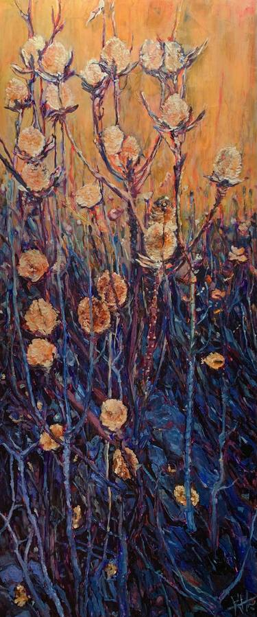 Original Expressionism Botanic Paintings by Karin Hopkinson