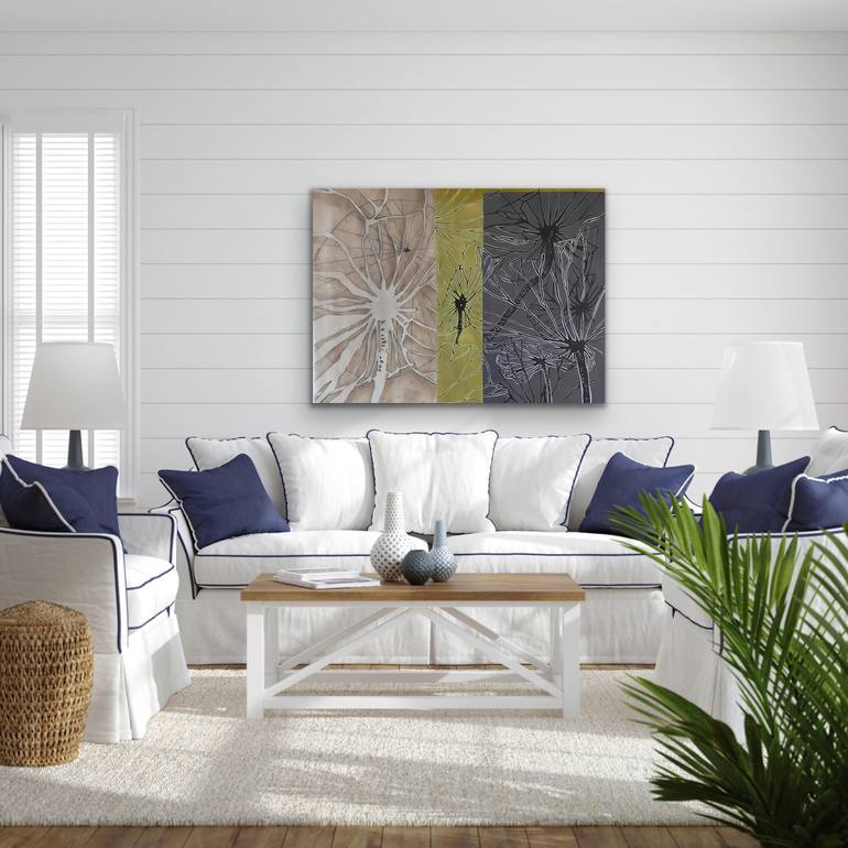 Original Abstract Botanic Painting by Alicia Tilmant