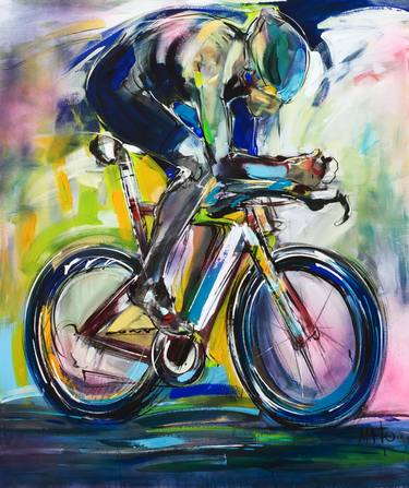 Original Bike Painting by France Malo