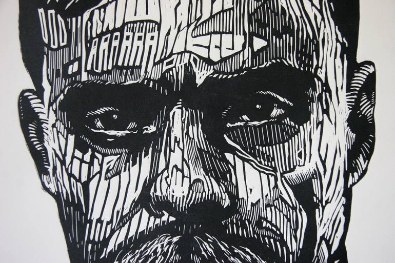 Original Expressionism People Printmaking by Warren Crawford