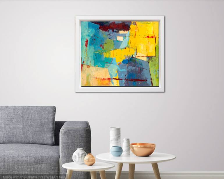 Original Fine Art Abstract Painting by Marion Hedger