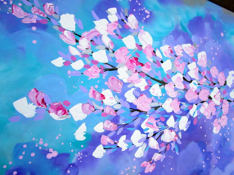 Original Folk Abstract Painting by Cathy Jacobs
