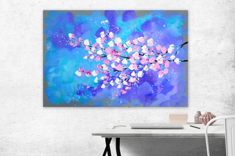 Original Folk Abstract Painting by Cathy Jacobs