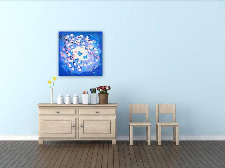 Original Abstract Floral Painting by Cathy Jacobs