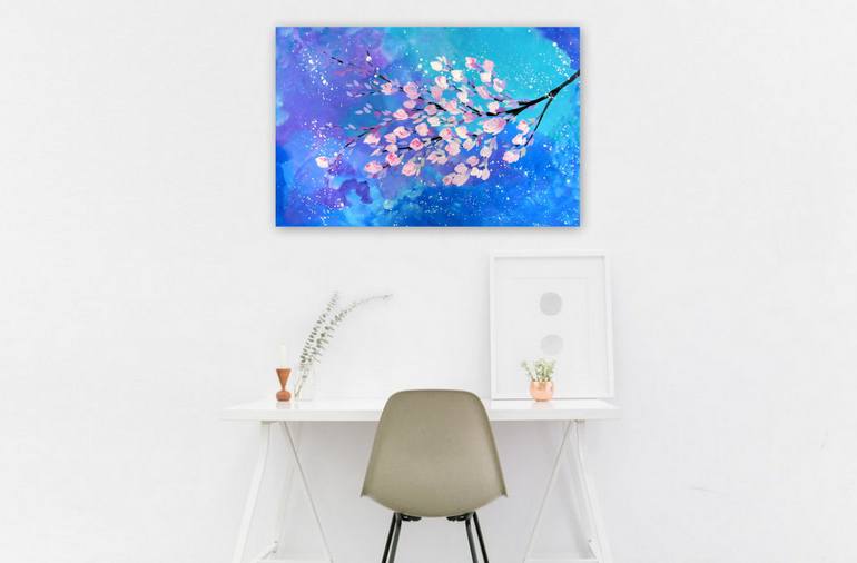 Original Abstract Floral Painting by Cathy Jacobs