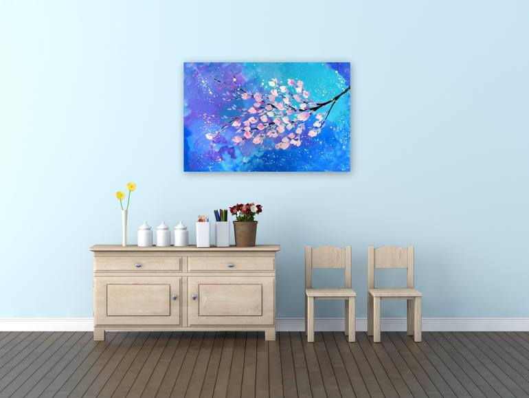 Original Abstract Floral Painting by Cathy Jacobs